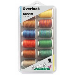 Coffret 12 cônes de fil  Aerolock multico  pour surjeteuse 1200 m