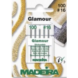 Aiguilles machine à coudre Madeira fils métal Glamour 100