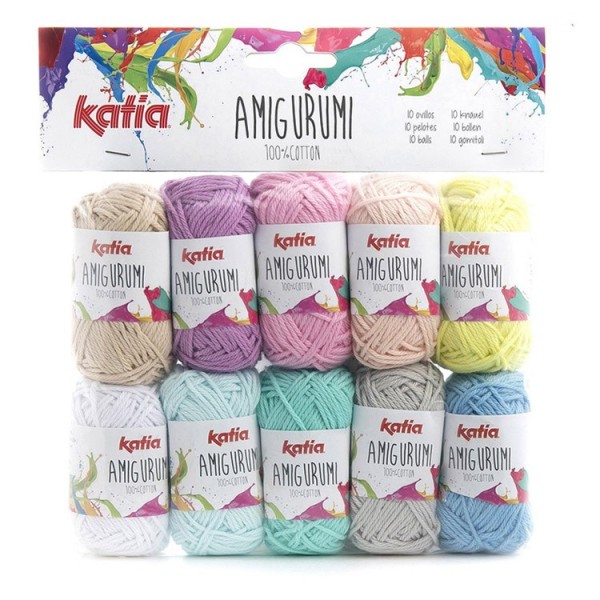 Fil de coton amigurumi - Couleur été 100% coton - Fil Katia