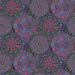 Tissu Kaffe Fassett - GP092 Millefiore violet dusty 