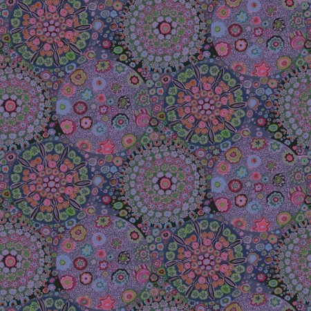 Tissu Kaffe Fassett - GP092 Millefiore violet dusty 