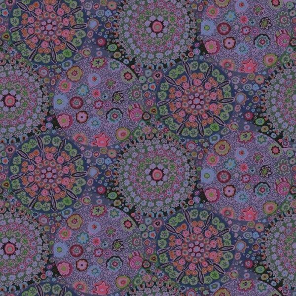 Tissu Kaffe Fassett - GP092 Millefiore violet dusty 
