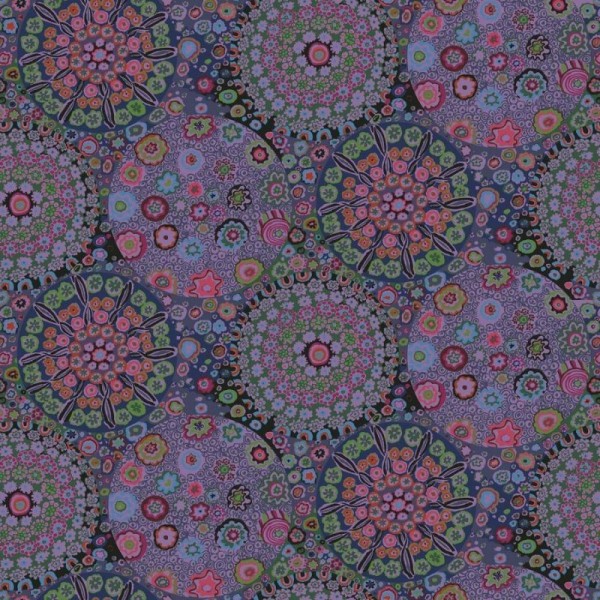 Tissu Kaffe Fassett - GP092 Millefiore violet dusty 