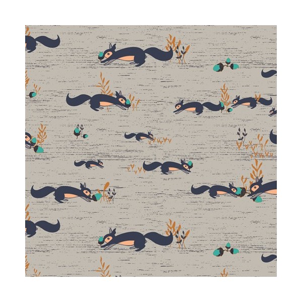 Art Gallery Fabrics - Fusion little forester - Squirrels at play