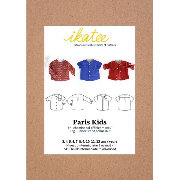 Patron Ikatee - Paris kids - Tailles 3 à 12 ans