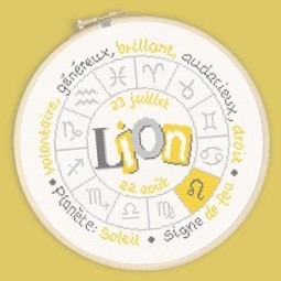 Fiche de broderie Lilipoints : Zodiaque Lion