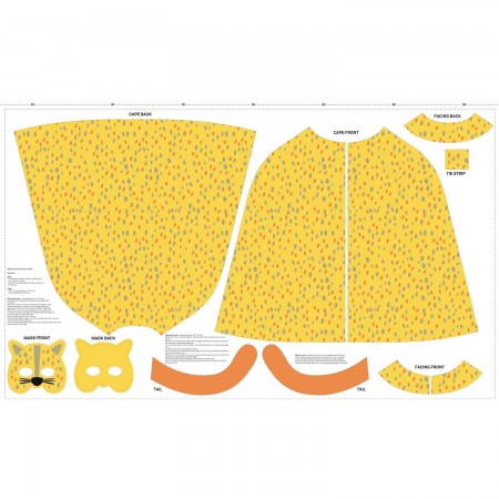 Tissu Katia fabrics - Popeline Panneau - Leopard costume