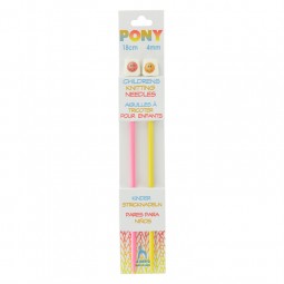 Aiguilles à tricoter enfants 18 cm Pony n°4
