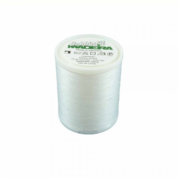 Fil de canette broderie machine Bobbinfil Madeira 1500m 9764 blanc