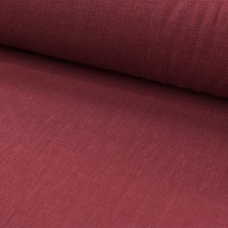 Tissu viscose lin - Bordeaux