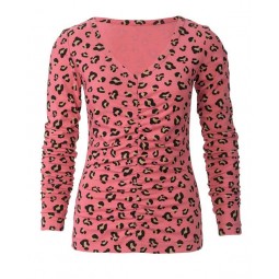 Patron Burda 6113 - T-shirt ou robe manche longues, col en V