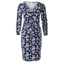 Patron Burda 6113 - T-shirt ou robe manche longues, col en V