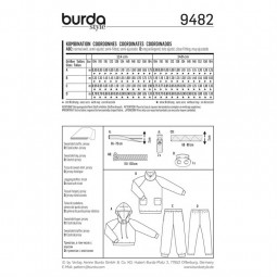 Patron Burda 9482 - Sweat et bas coordonnés