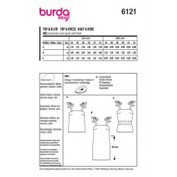 Patron Burda 6121 - Top ou robe bretelles nouées