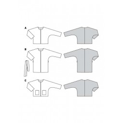 Patron Burda 6123 - Veste sans col