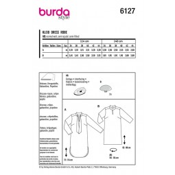 Patron Burda 6127 - Robe col lavallière