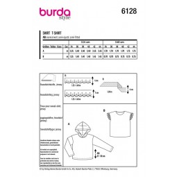 Patron Burda 6128 - Sweat hoodie ou sans manche