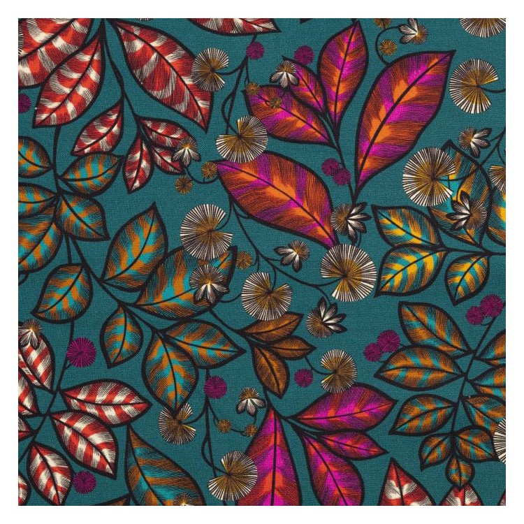 Tissu d'ameublement Olivier Thevenon - Rainbow tree vert