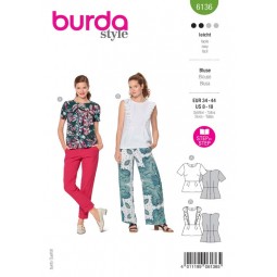 Patron Burda 6136 - Blouse à basque