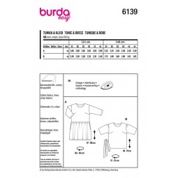 Patron Burda 6139 - Robe ou tunique légère