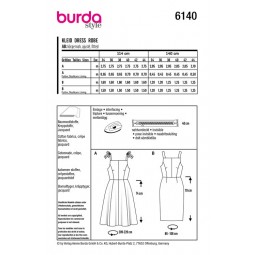 Patron Burda 6140 - Robe d'été à bretelles