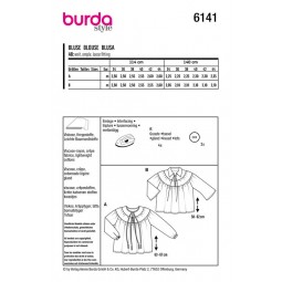 Patron Burda 6141 - Blouse d'été froncée