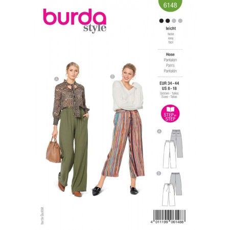 Patron Burda 6148 - Pantalon ample et léger
