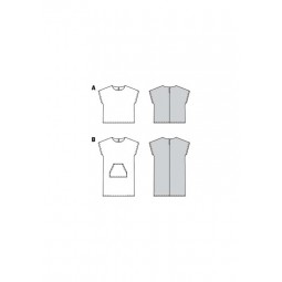 Patron Burda 9282 - Tee-shirt ou robe droite