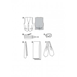 Patron Burda 3403 - Gilet homme à poches à pattes