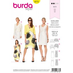 Patron Burda 6773 - Robe sans manches et veste assortie