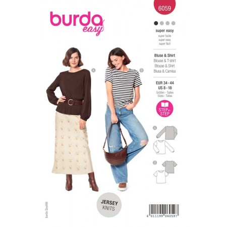 Patron Burda 6059 - T-shirt / blouse