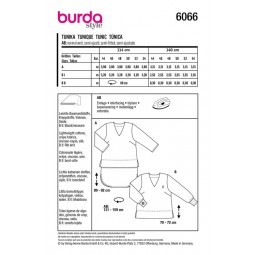 Patron Burda 6066 - Tunique à encolure en V