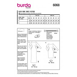 Patron Burda 6068 - Robe de soirée avec décolleté dos