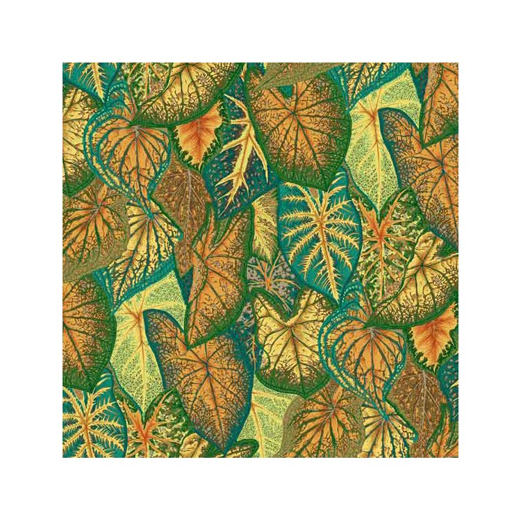 Tissu Kaffe Fassett - Caladiums Gold
