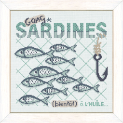 Fiche de broderie Lilipoints : Gang de sardines