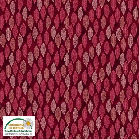Tissu faux uni - Filippa's Line - cabosse rouge Tissu faux uni - Filippa's Line - cabosse rouge