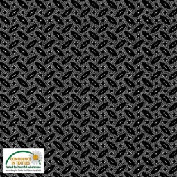 Tissu faux uni - Filippa's Line - noyau noir