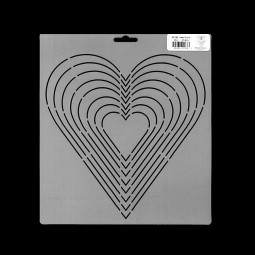 Stencil de patchwork - Heart echo (Long)