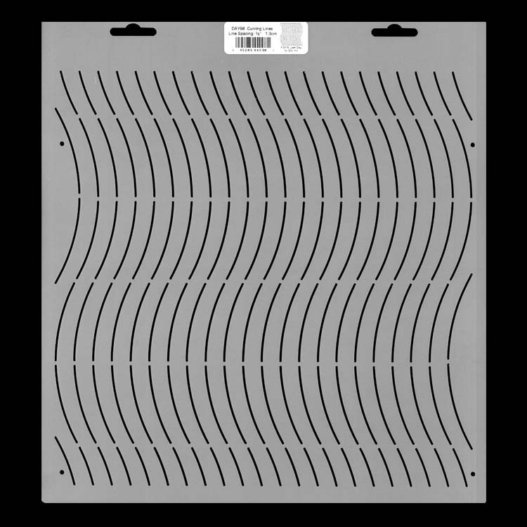Stencil de patchwork - Curving lines