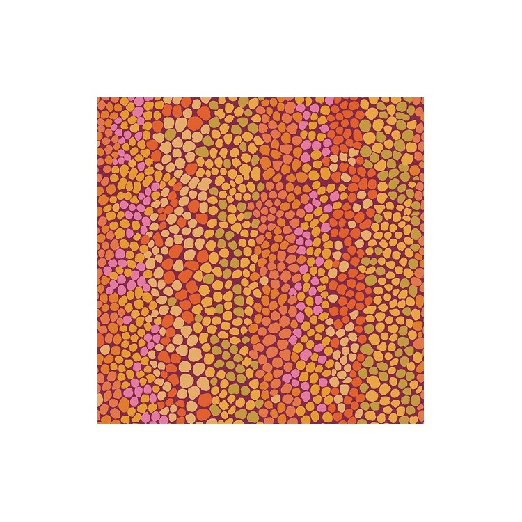 Tissu Kaffe Fassett - PWBM043-Rust - Pebble Mosaic Rust