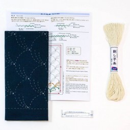 Kit de broderie - Coussin sashiko Nowaki