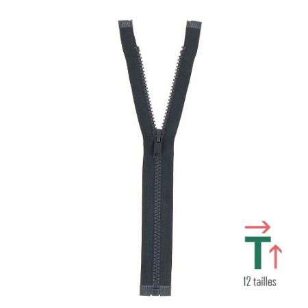 Fermeture à glissière injectée séparable n°5 - Gris anthracite Fermeture à glissière injectée séparable n°5 - Gris anthracite