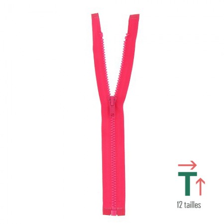 Fermeture à glissière injectée séparable n°5 - Fuchsia Fermeture à glissière injectée séparable n°5 - Fuchsia