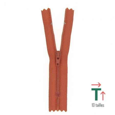 Fermeture à glissière non séparable polyester n°2 - Marsala Fermeture à glissière non séparable polyester n°2 - Marsala
