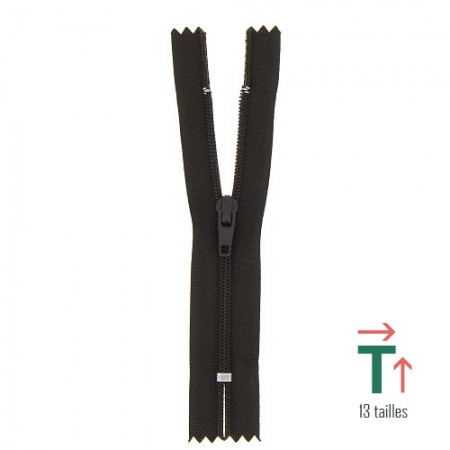 Fermeture à glissière non séparable polyester n°2 - Marron foncé Fermeture à glissière non séparable polyester n°2 - Marron foncé