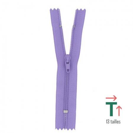 Fermeture à glissière non séparable polyester n°2 - Violine Fermeture à glissière non séparable polyester n°2 - Violine