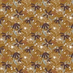 Cotton and Steel - Wallflower - Blooms mustard