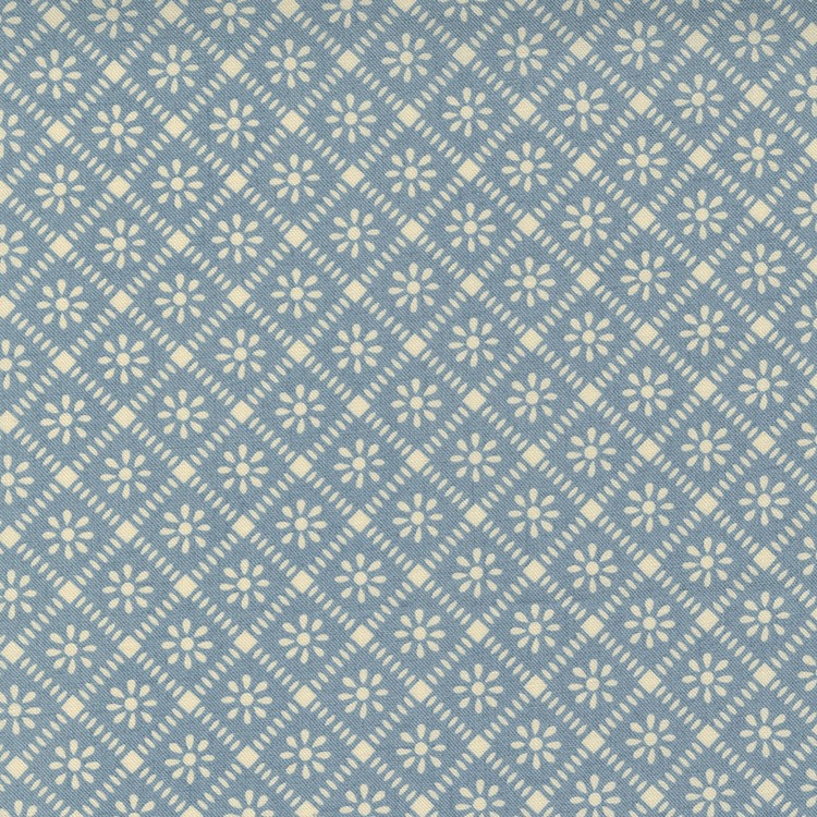 Tissu Frenche General - La vie bohème - Floral Check Blender light blue