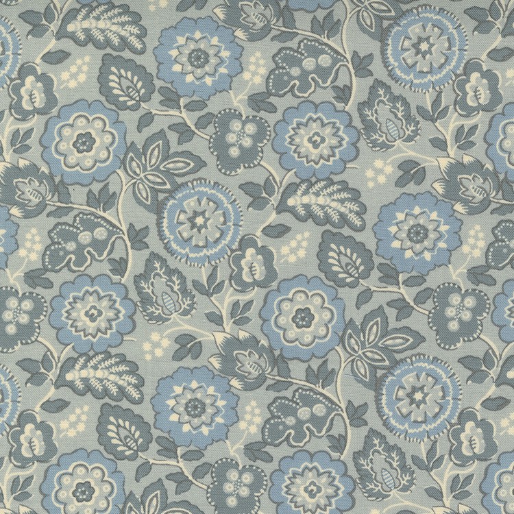 Tissu Frenche General - La vie bohème - Roma Floral Reproduction Antique light blue