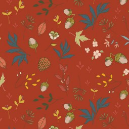 Art Gallery Fabrics - Autumn vibes - Acorns & Pinecones pecan
